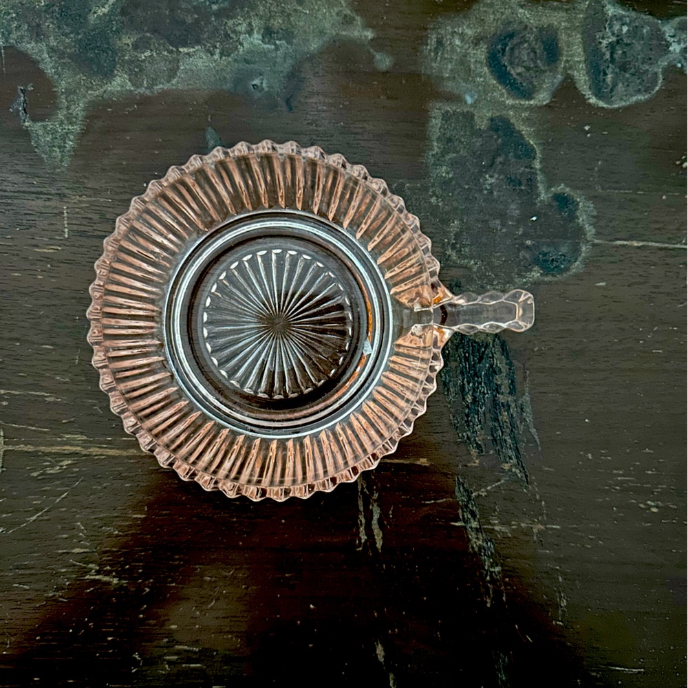 Vintage Anchor Hocking depression glass pink bowl